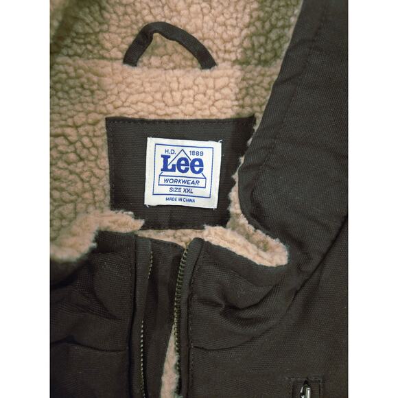 NWT Lee MEN'S SHERPA LINED WORKWEAR CANVAS , BROWN,XXL - Picture 4 of 9